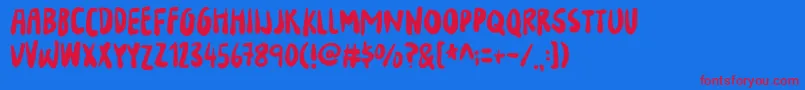 YourFlamesDemo Font – Red Fonts on Blue Background