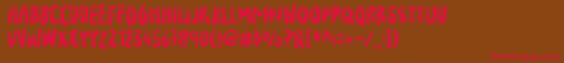 YourFlamesDemo Font – Red Fonts on Brown Background