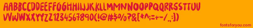 YourFlamesDemo Font – Red Fonts on Orange Background