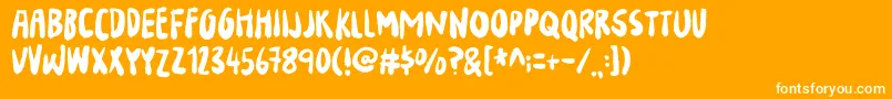 YourFlamesDemo Font – White Fonts on Orange Background