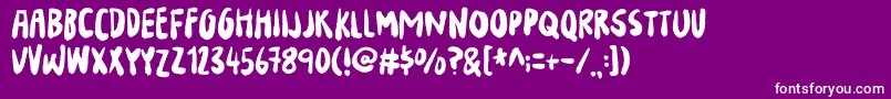YourFlamesDemo Font – White Fonts on Purple Background