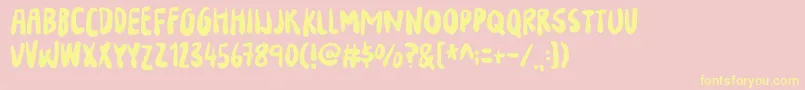 YourFlamesDemo Font – Yellow Fonts on Pink Background