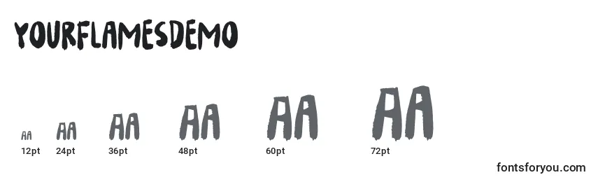 YourFlamesDemo Font Sizes