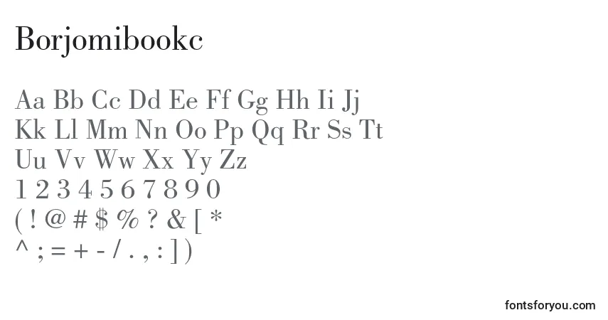 Schriftart Borjomibookc – Alphabet, Zahlen, spezielle Symbole