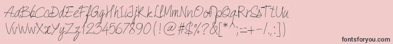 PwQuickWrite Font – Black Fonts on Pink Background