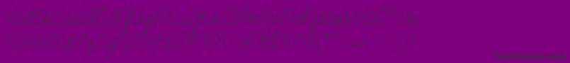 フォントPwQuickWrite – 紫の背景に黒い文字
