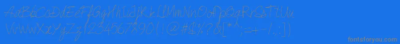 Police PwQuickWrite – polices grises sur fond bleu