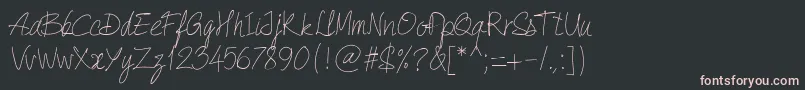 PwQuickWrite Font – Pink Fonts on Black Background
