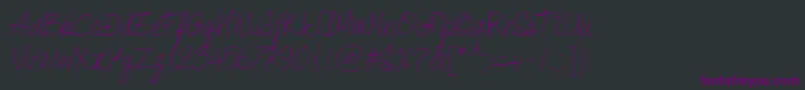Шрифт PwQuickWrite – фиолетовые шрифты на чёрном фоне