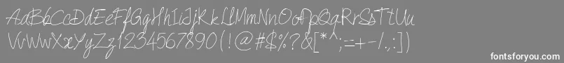 フォントPwQuickWrite – 灰色の背景に白い文字