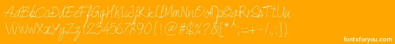 Шрифт PwQuickWrite – белые шрифты на оранжевом фоне