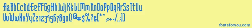 Ffvortex Font – Blue Fonts on Yellow Background