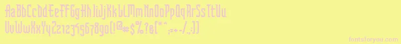 Ffvortex Font – Pink Fonts on Yellow Background