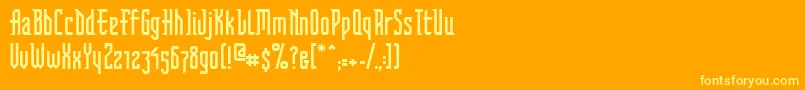 Ffvortex Font – Yellow Fonts on Orange Background