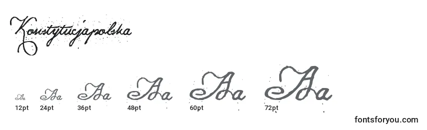 Размеры шрифта Konstytucjapolska