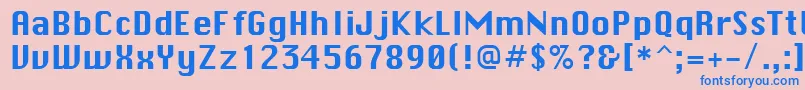 ChicaneRegular-Schriftart – Blaue Schriften auf rosa Hintergrund