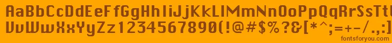 ChicaneRegular Font – Brown Fonts on Orange Background