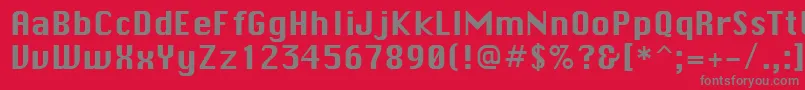 ChicaneRegular Font – Gray Fonts on Red Background