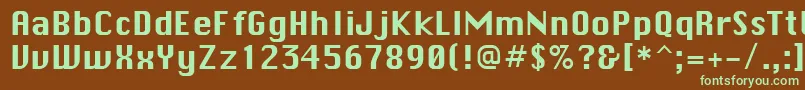 ChicaneRegular Font – Green Fonts on Brown Background