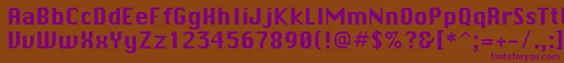 ChicaneRegular Font – Purple Fonts on Brown Background