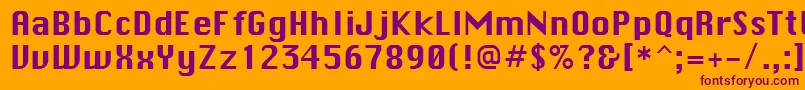 ChicaneRegular Font – Purple Fonts on Orange Background