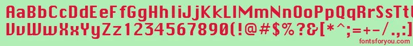 ChicaneRegular-Schriftart – Rote Schriften auf grünem Hintergrund