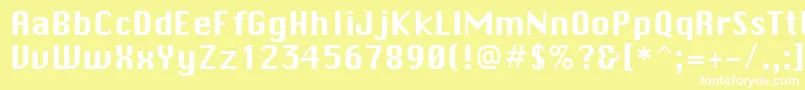 ChicaneRegular Font – White Fonts on Yellow Background