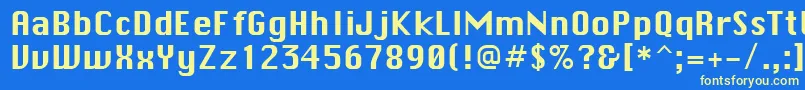 ChicaneRegular Font – Yellow Fonts on Blue Background