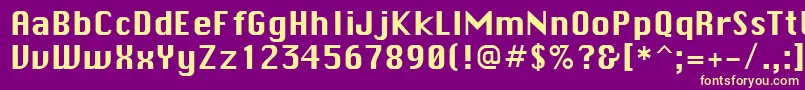 Police ChicaneRegular – polices jaunes sur fond violet