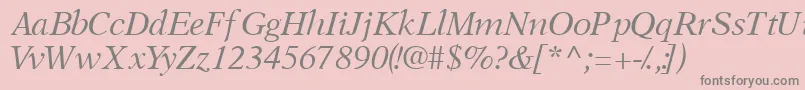 OrchidsskItalic Font – Gray Fonts on Pink Background