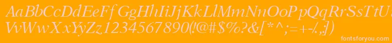 OrchidsskItalic Font – Pink Fonts on Orange Background