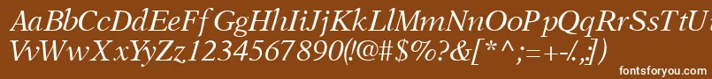 OrchidsskItalic Font – White Fonts on Brown Background