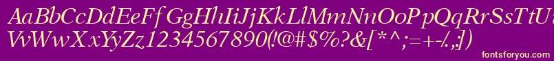 OrchidsskItalic Font – Yellow Fonts on Purple Background
