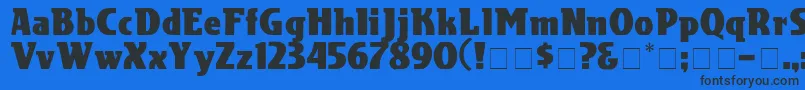 CotranDisplaySsi Font – Black Fonts on Blue Background