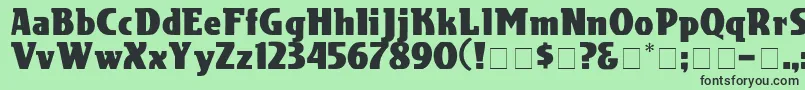 フォントCotranDisplaySsi – 緑の背景に黒い文字