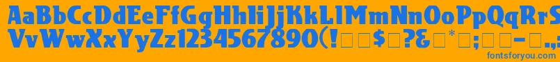 CotranDisplaySsi Font – Blue Fonts on Orange Background