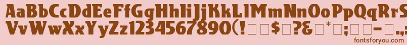 CotranDisplaySsi Font – Brown Fonts on Pink Background