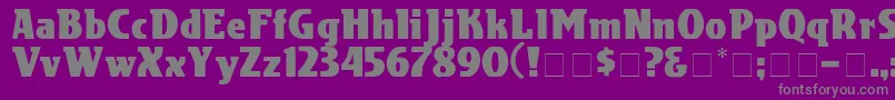 フォントCotranDisplaySsi – 紫の背景に灰色の文字