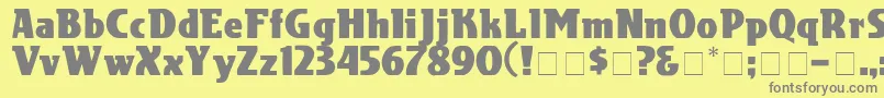 フォントCotranDisplaySsi – 黄色の背景に灰色の文字