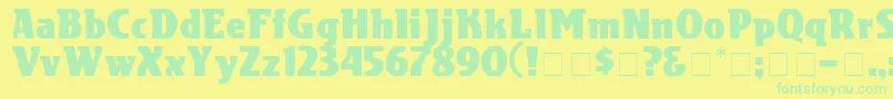 CotranDisplaySsi Font – Green Fonts on Yellow Background