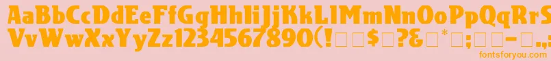 CotranDisplaySsi Font – Orange Fonts on Pink Background