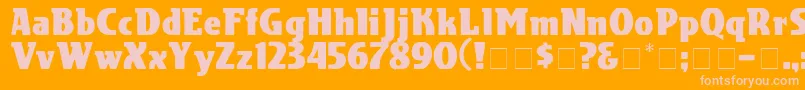 Шрифт CotranDisplaySsi – розовые шрифты на оранжевом фоне