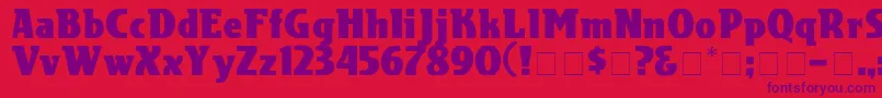 CotranDisplaySsi Font – Purple Fonts on Red Background