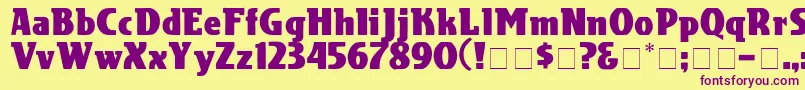 CotranDisplaySsi Font – Purple Fonts on Yellow Background