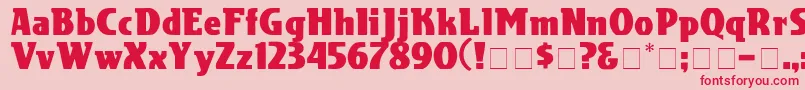 CotranDisplaySsi Font – Red Fonts on Pink Background