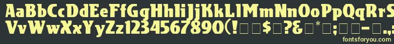 CotranDisplaySsi Font – Yellow Fonts on Black Background