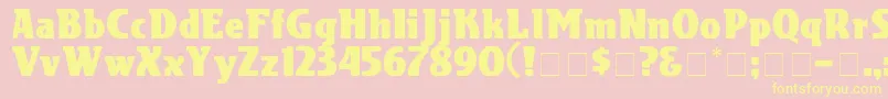 CotranDisplaySsi Font – Yellow Fonts on Pink Background