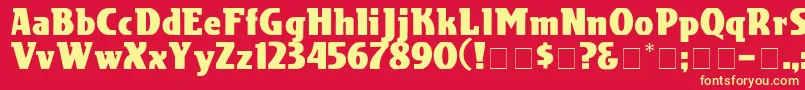 CotranDisplaySsi Font – Yellow Fonts on Red Background