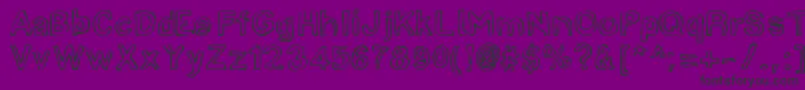 LinotypemineruOutline Font – Black Fonts on Purple Background