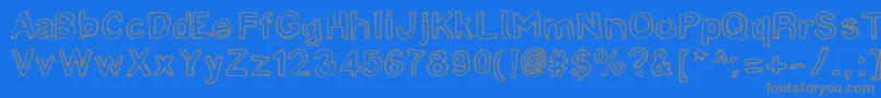 LinotypemineruOutline Font – Gray Fonts on Blue Background